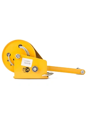 Лебедка ручная барабанная шестеренная BHW 1200 г/п 0,5 тн длина троса 10 м