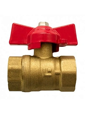 Кран шаровый лат муфт г/г бабочка 11б27п1 Ду 15