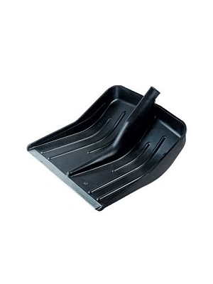 Лопата снегоуборочная пластик 360х530 мм, без черенка, с планкой