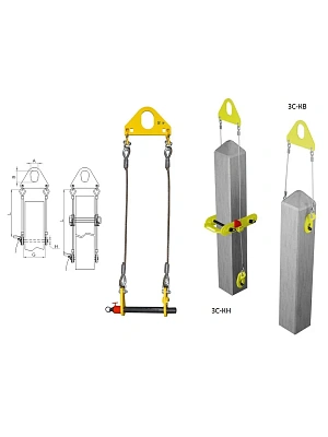Захват для бетонных колонн с креплением за верхнее отверстие  4,0 ЗС-КВ-4,0-300/400