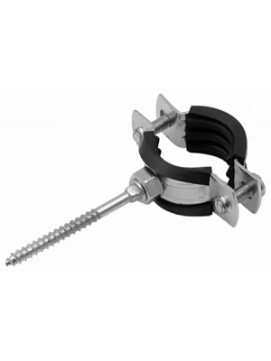 Хомут сантехнический в комплекте с дюбелем и шпилькой  М8  108-116мм 4"