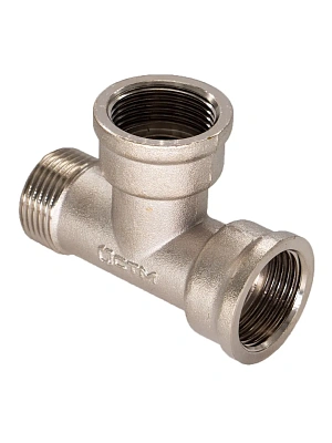 Тройник никелированный 15 г/г/ш (1/2") AQUA LIFE